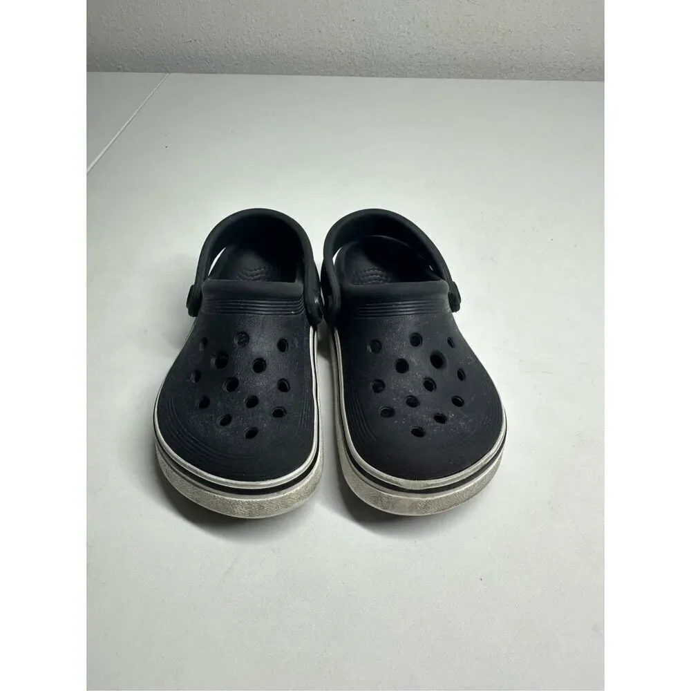 Crocs Crocband Clog Black US Kids/Toddler Size C 9 Rubber Back Strap